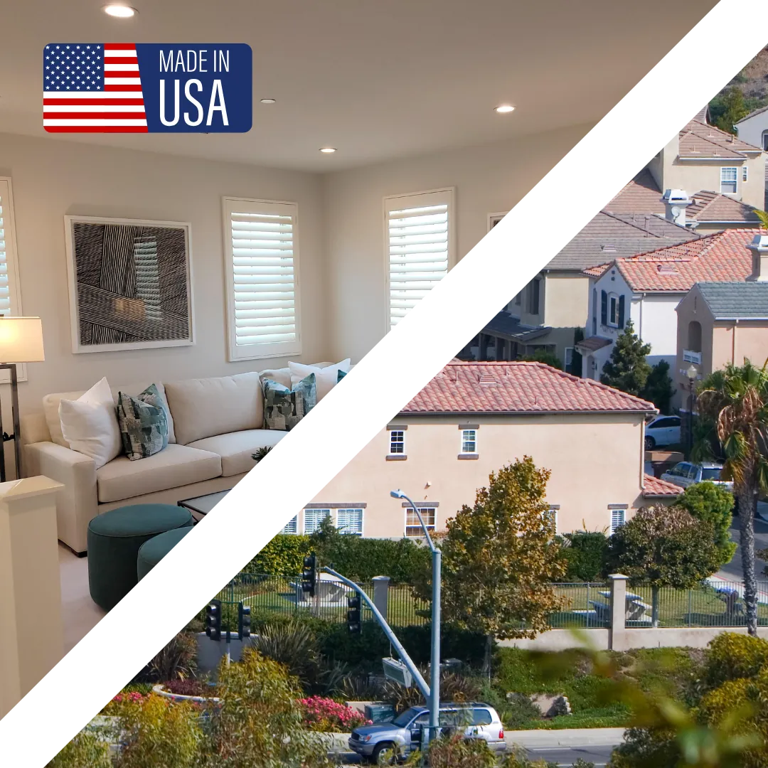 Plantation shutters in an Aliso Viejo home
