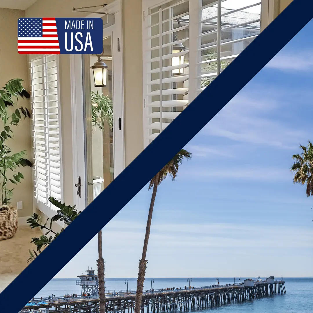 Plantation shutters in a San Clemente home